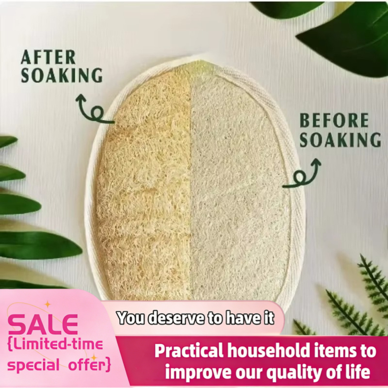 Body Loofah Natural - 1/2Pc Natural Loofah Bath Brush Soft