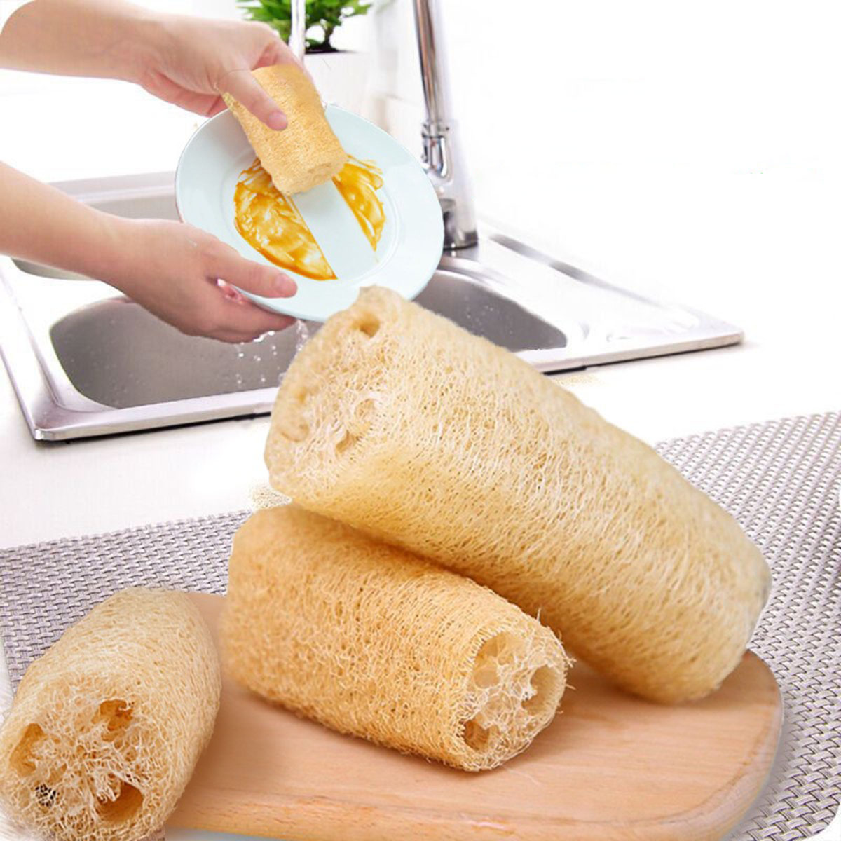 1pcs Natural Loofah Sponge Mul - đánh giá và giá Body Loofah Natural