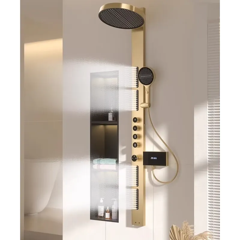 Brass Rainfall Shower Panel Se - đánh giá và giá Spa & Wellness Zámeček Petrovice